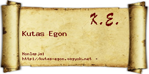Kutas Egon névjegykártya